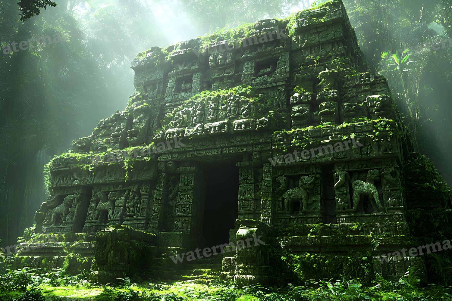 Amazonian Temple Ruins Backdrop Images