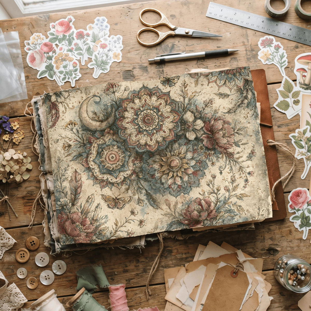 Celestial Mandala Garden Paper