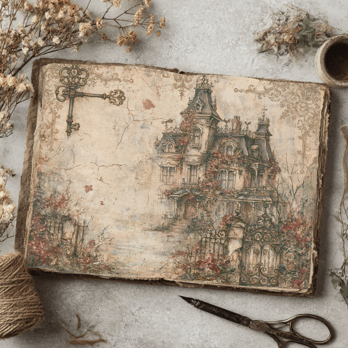 Haunted Victorian Manor Journal Paper