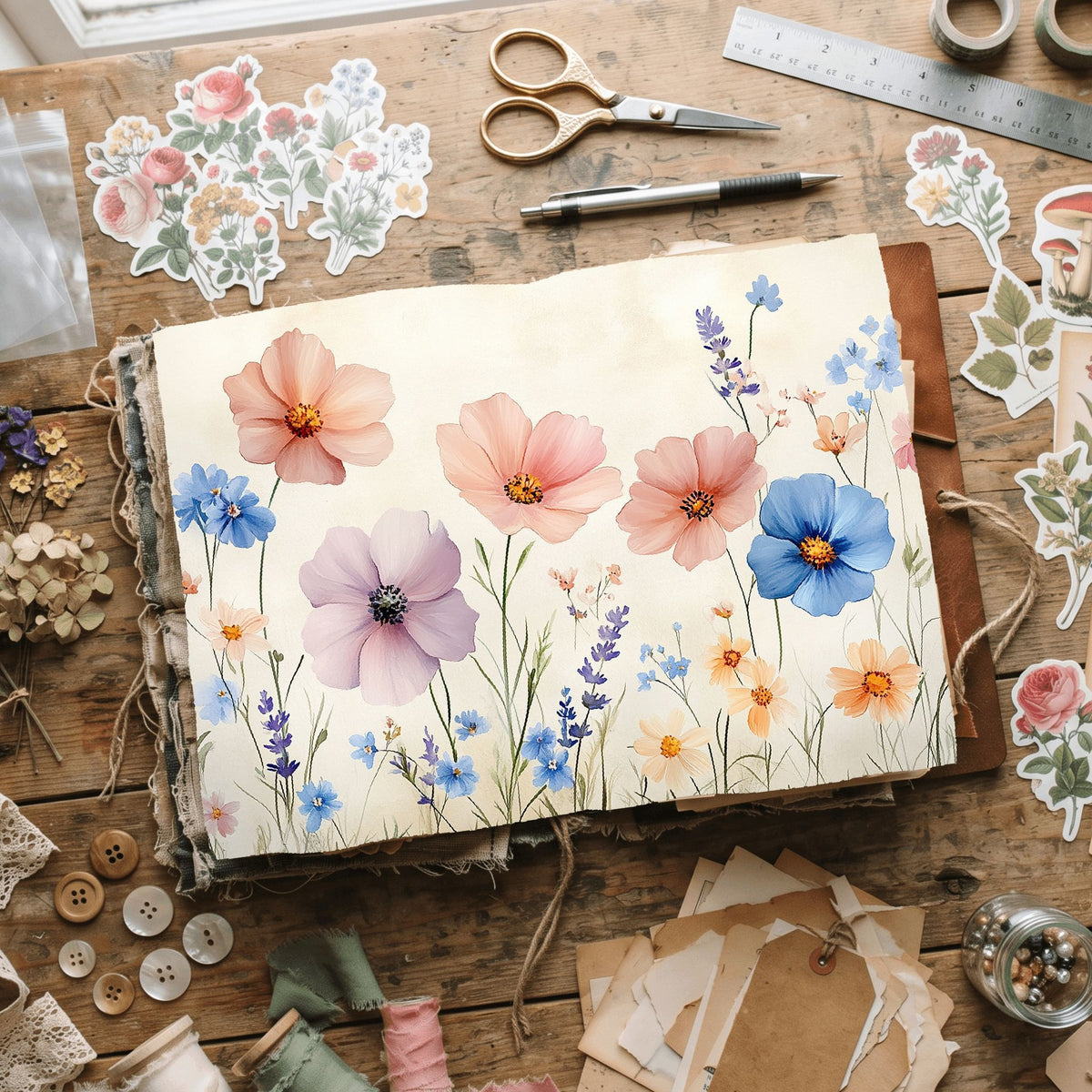 Pastel Wildflower Whispers Paper