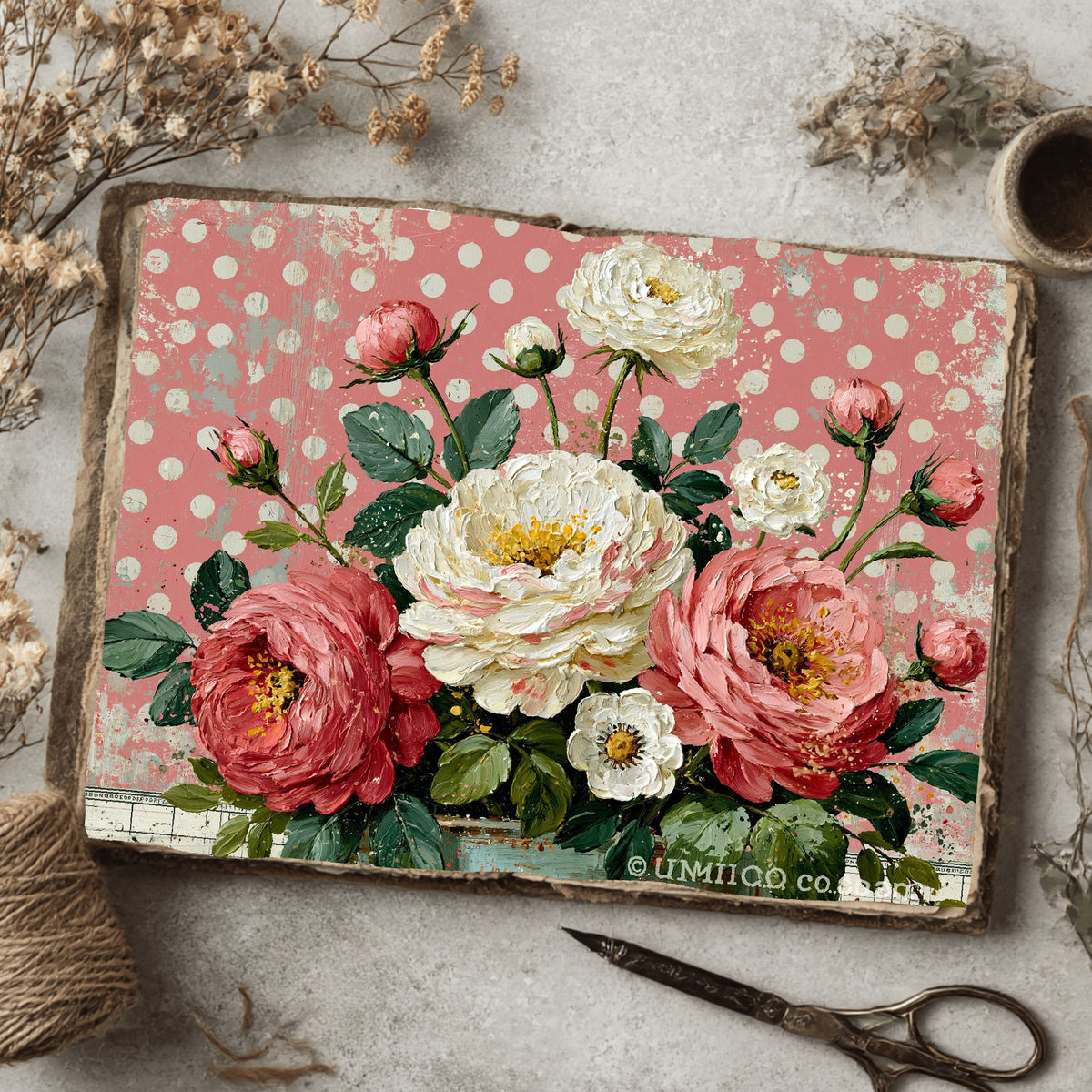 Pink Shabby Chic Journal Paper