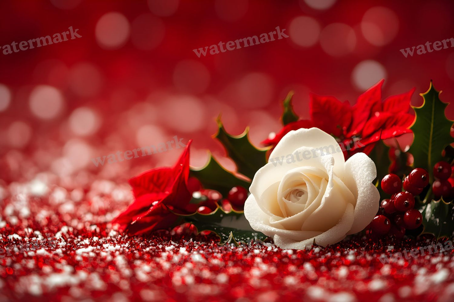 Red Christmas Backdrop Images