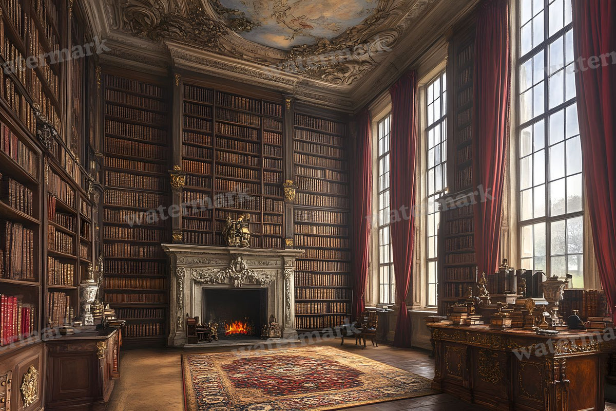 Regal Library Grandeur digital photo backdrop for photo editing, preview 17