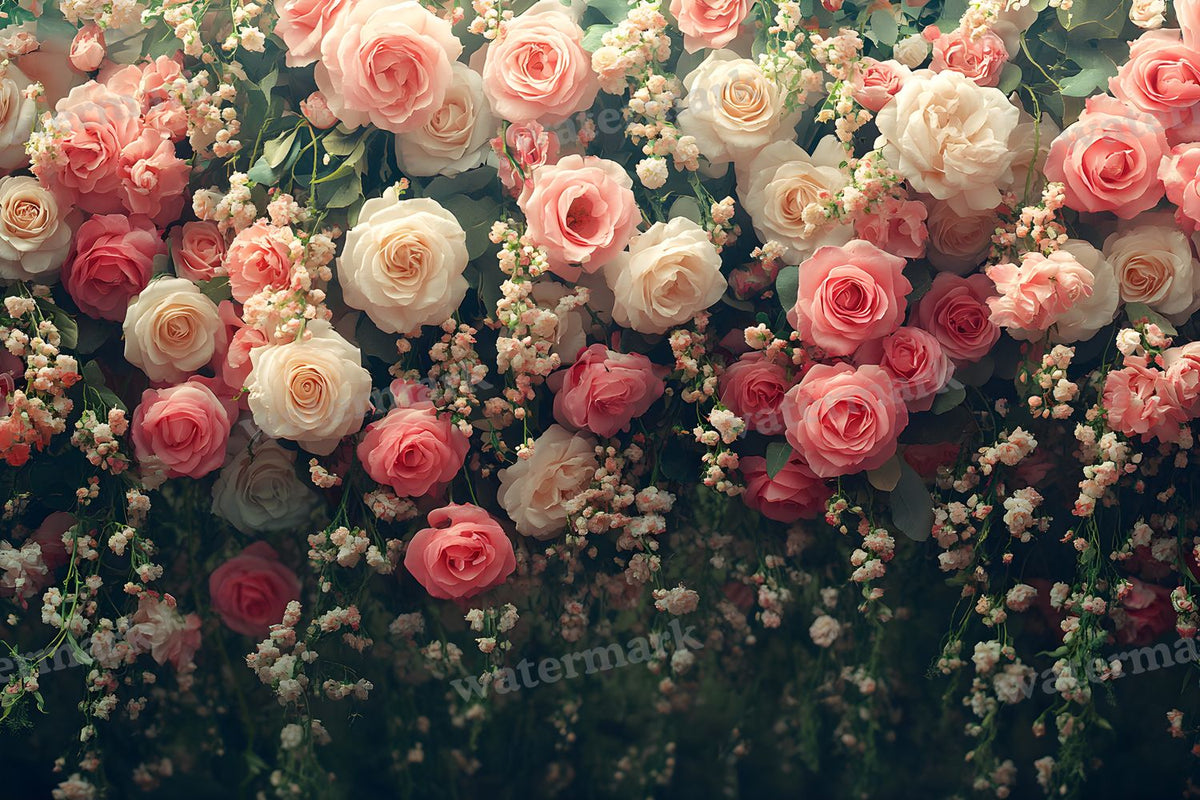 Romantic Rose Garden digital photo backdrop for photo editing, preview 17