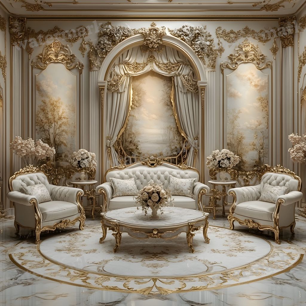 Royal Sitting digital photo backdrop for photo editing, preview 17