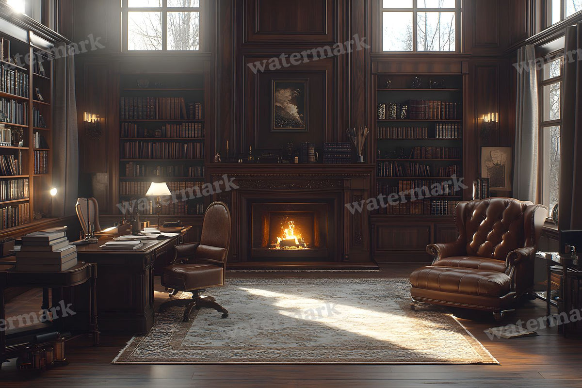 Royal Study Elegance digital photo backdrop for photo editing, preview 17