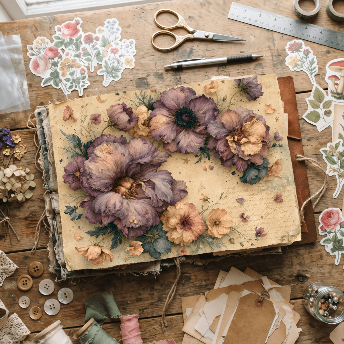 Softly Aged Vintage Writing Paper