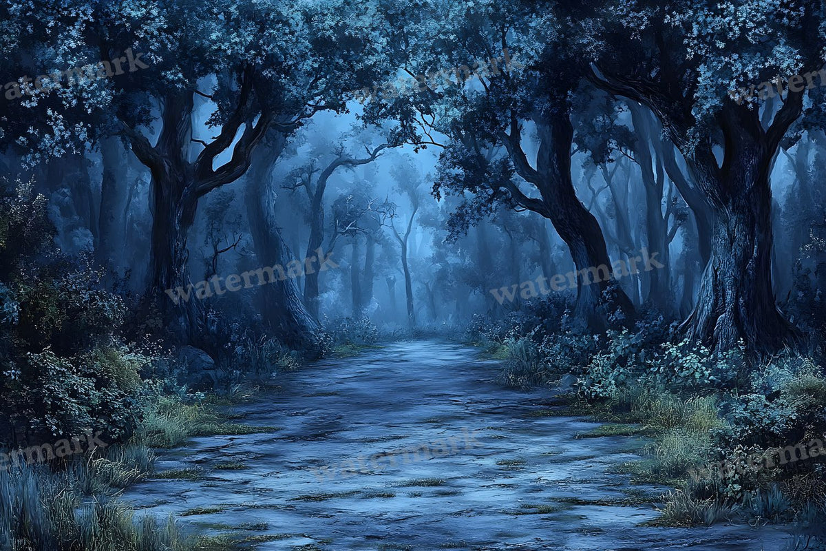 Spooky Forest digital photo backdrop for photo editing, preview 17