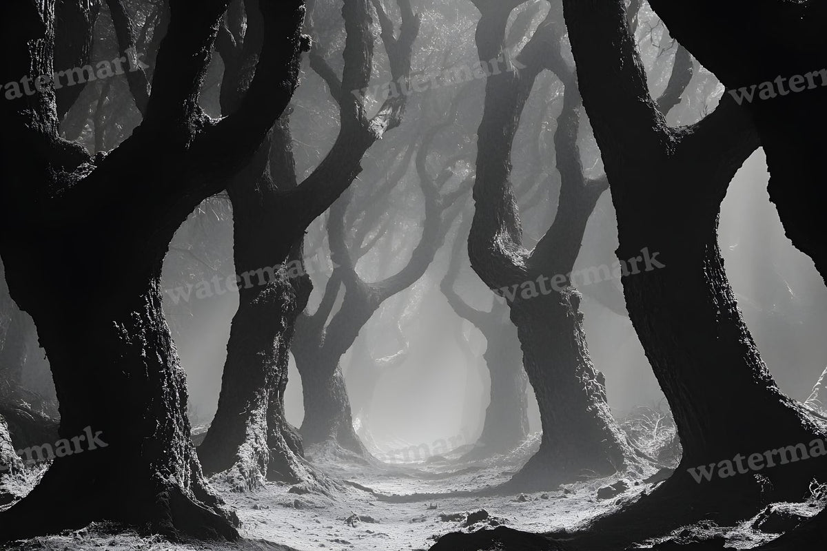 Spooky Forest digital photo backdrop for photo editing, preview 17