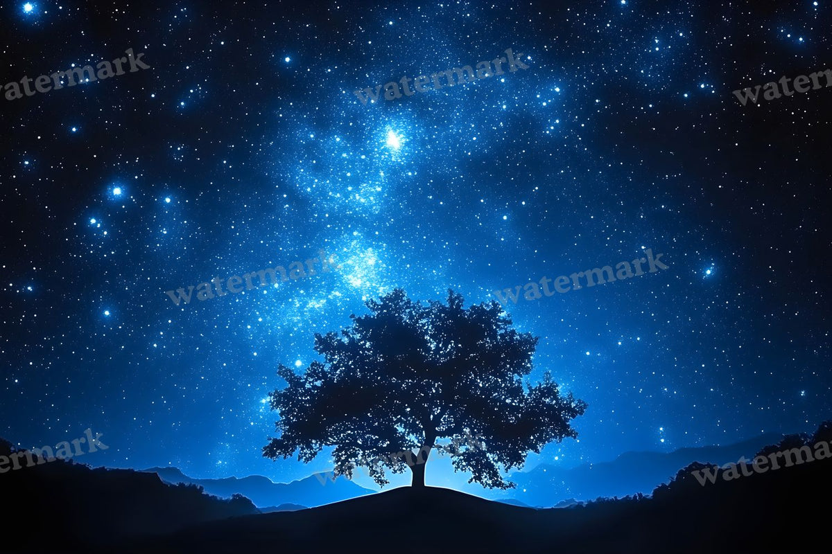 Starry Night Sky digital photo backdrop for photo editing, preview 17