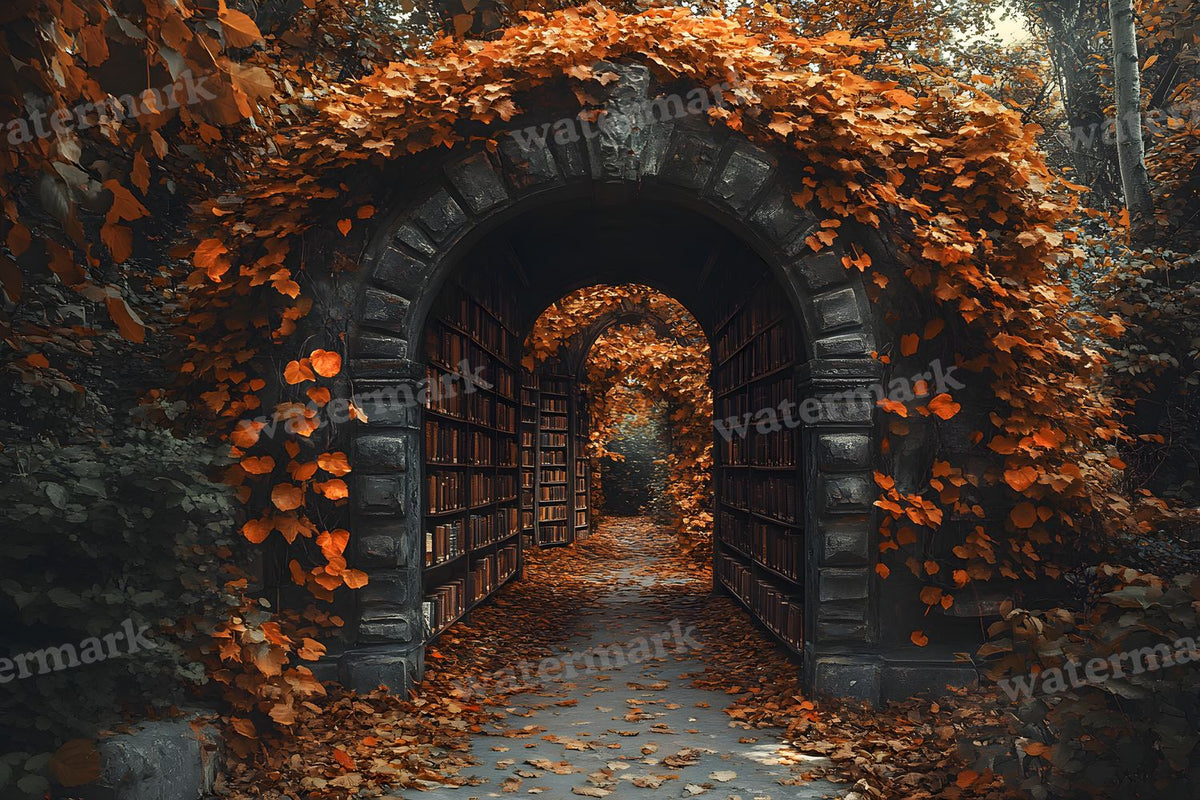 Whisper Library Forest digital photo backdrop for photo editing, preview 17