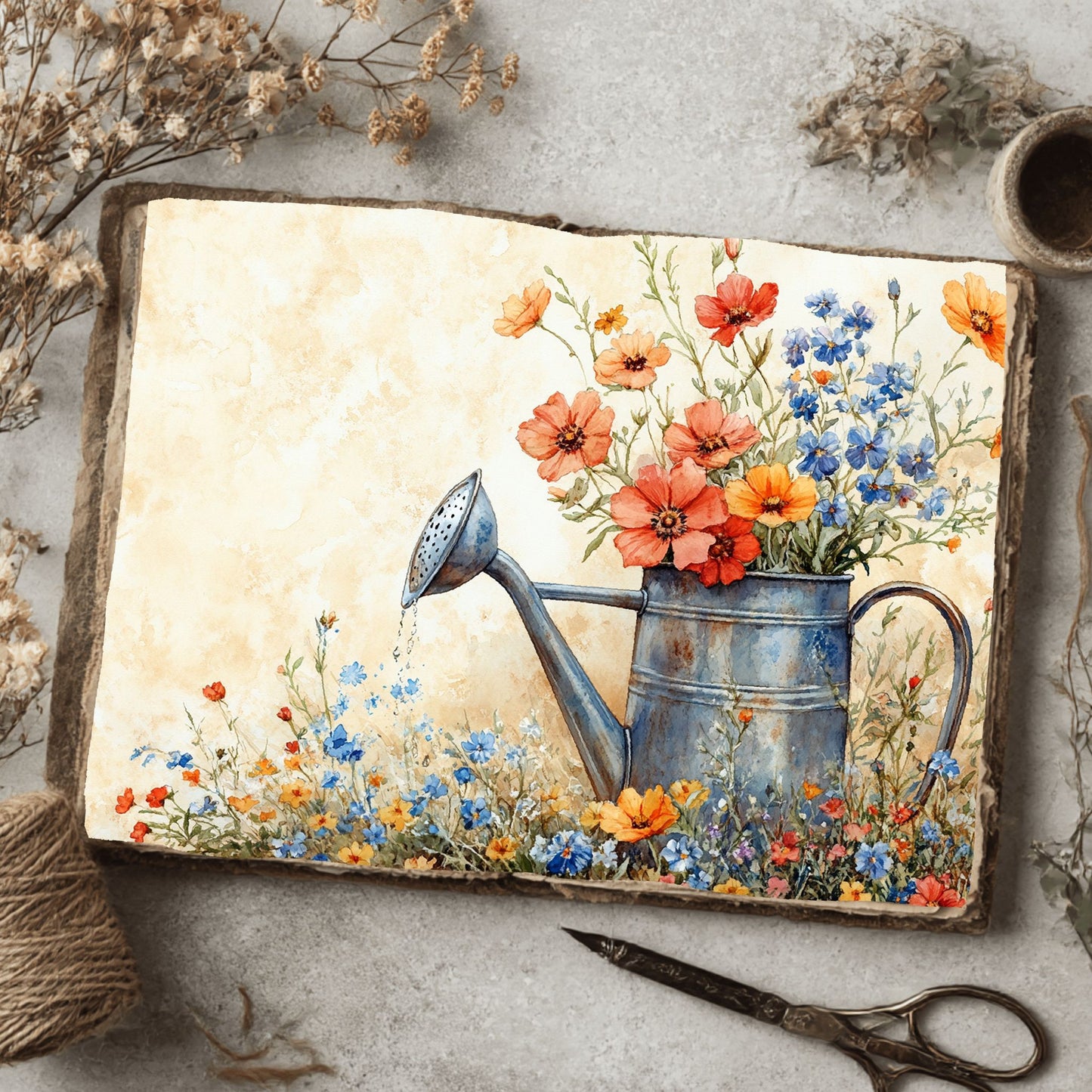 Wildflower Watering Can Paper