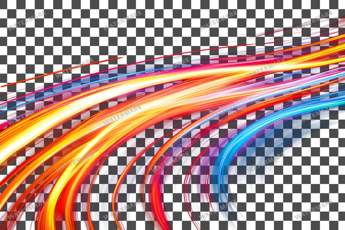 Abstract Light Streaks Transparent Overlay Pngs