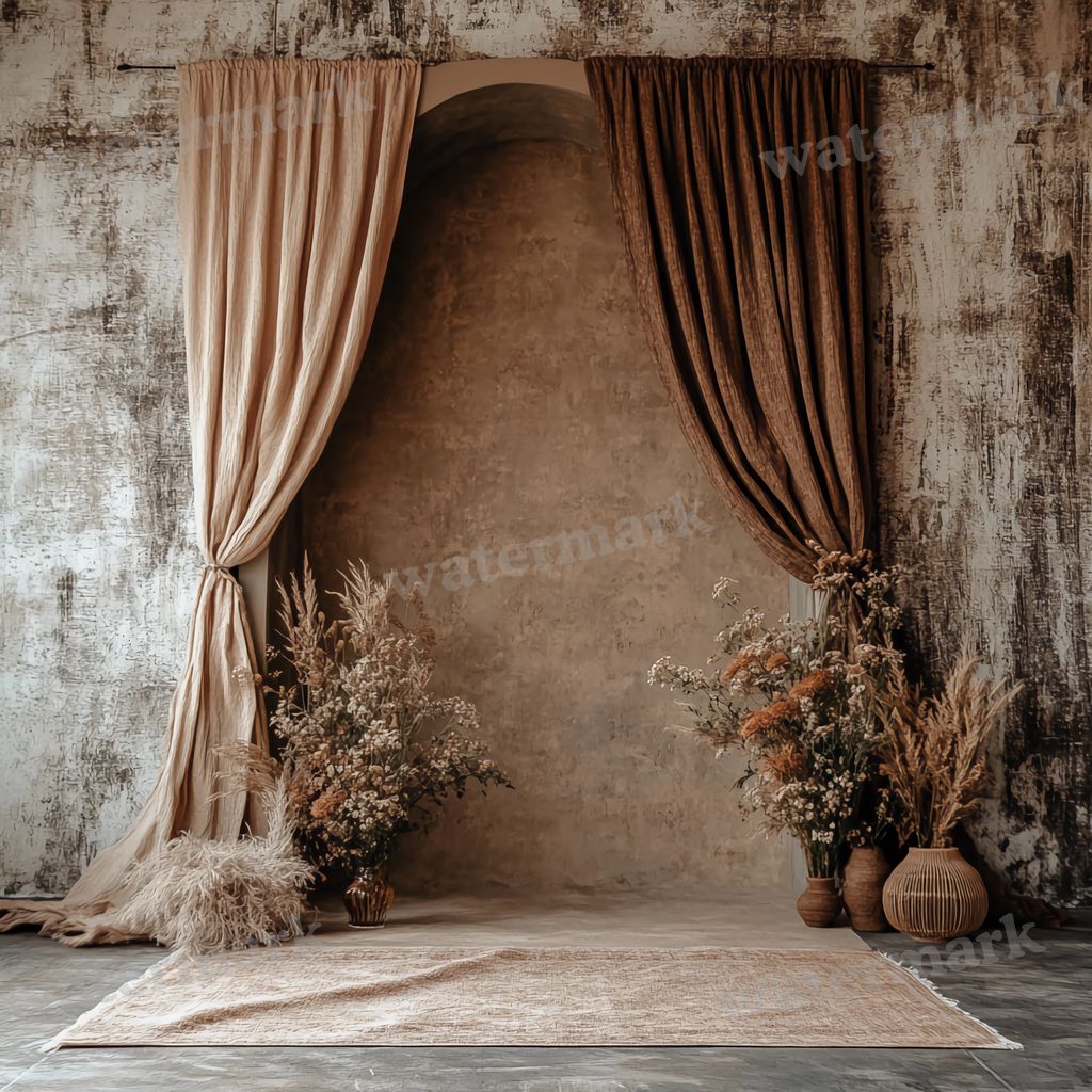 Boho Arches digital photo backdrop for photo editing, preview 17