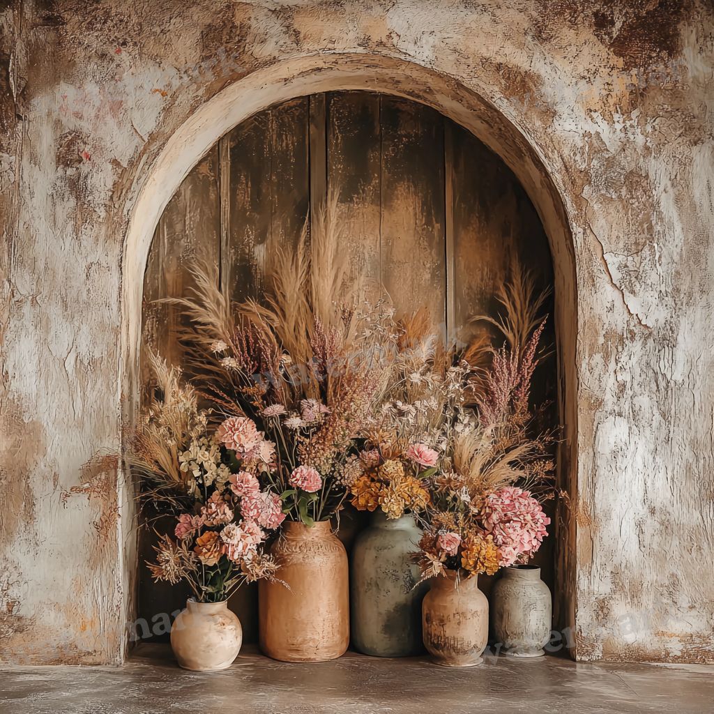 Boho Arches digital photo backdrop for photo editing, preview 17