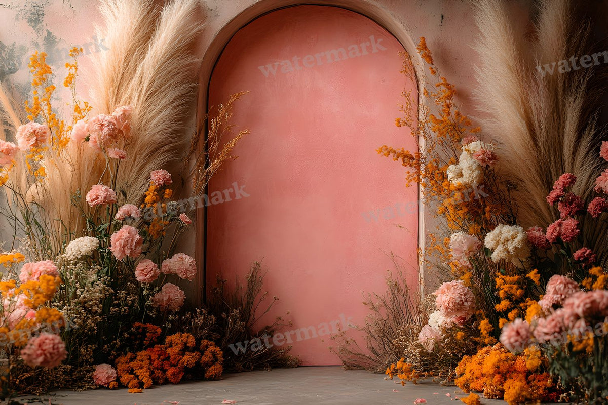 Boho Pink Arch Backdrop Images