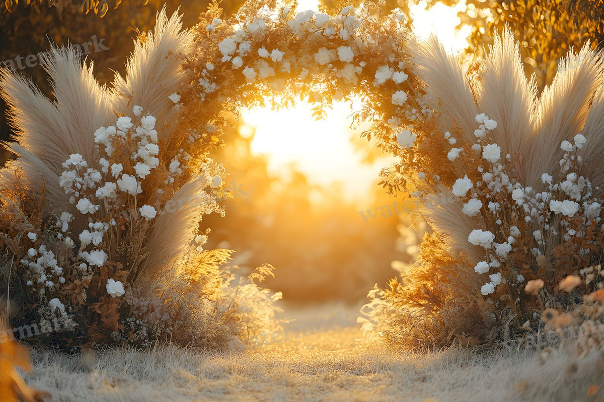 Boho Sunset Arch Backdrop Images