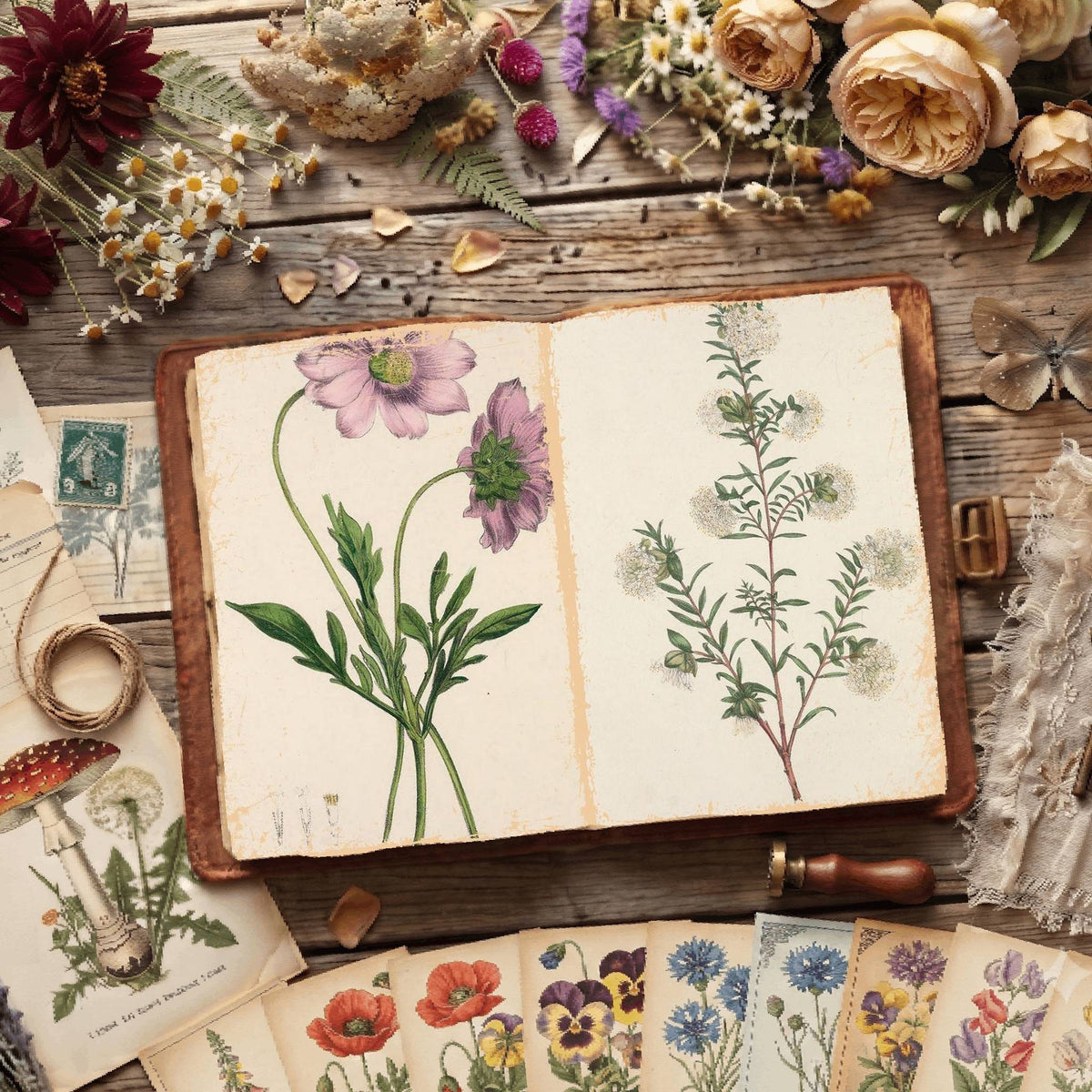 Botanical Illustrations Digital Papers