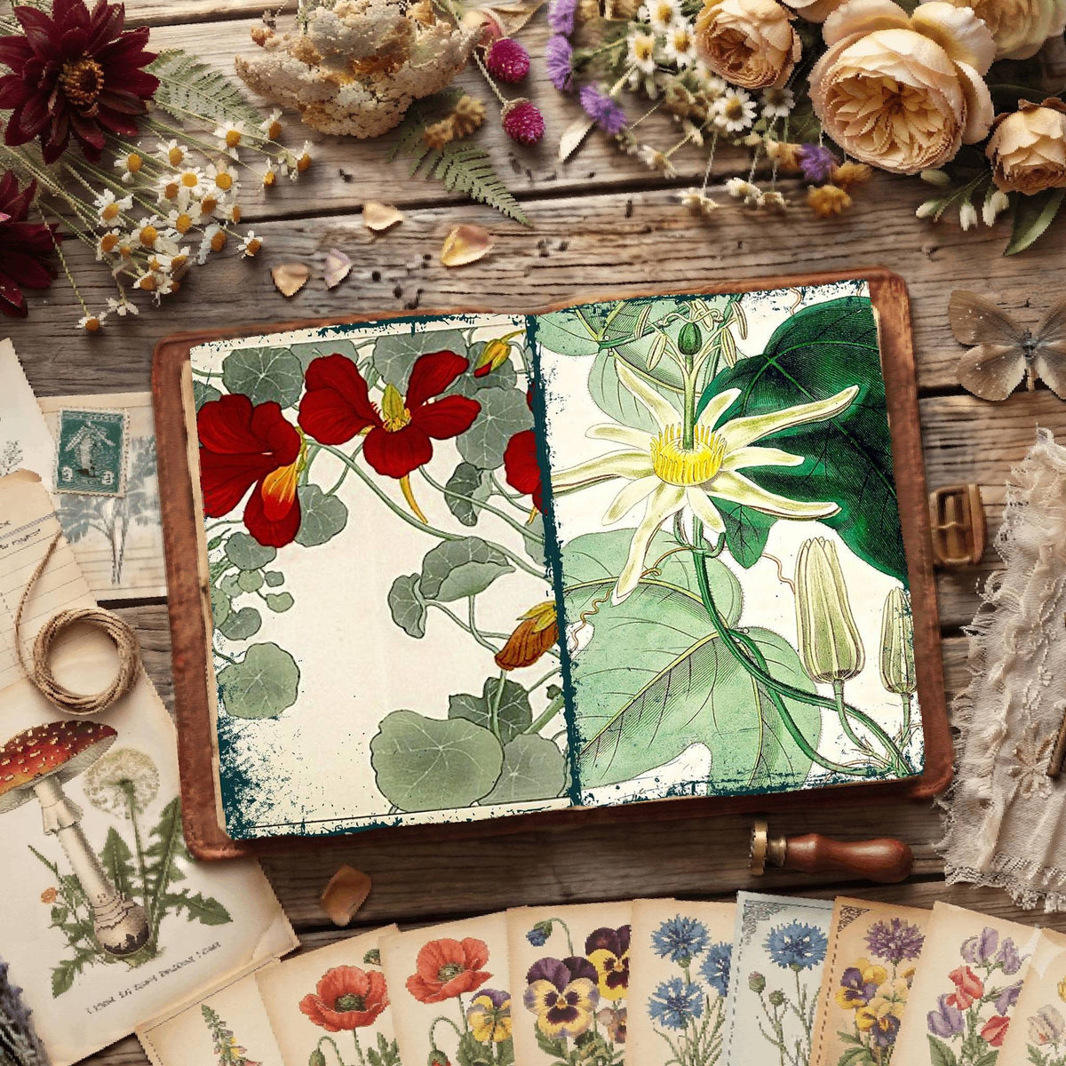 Botanical Illustrations Digital Papers