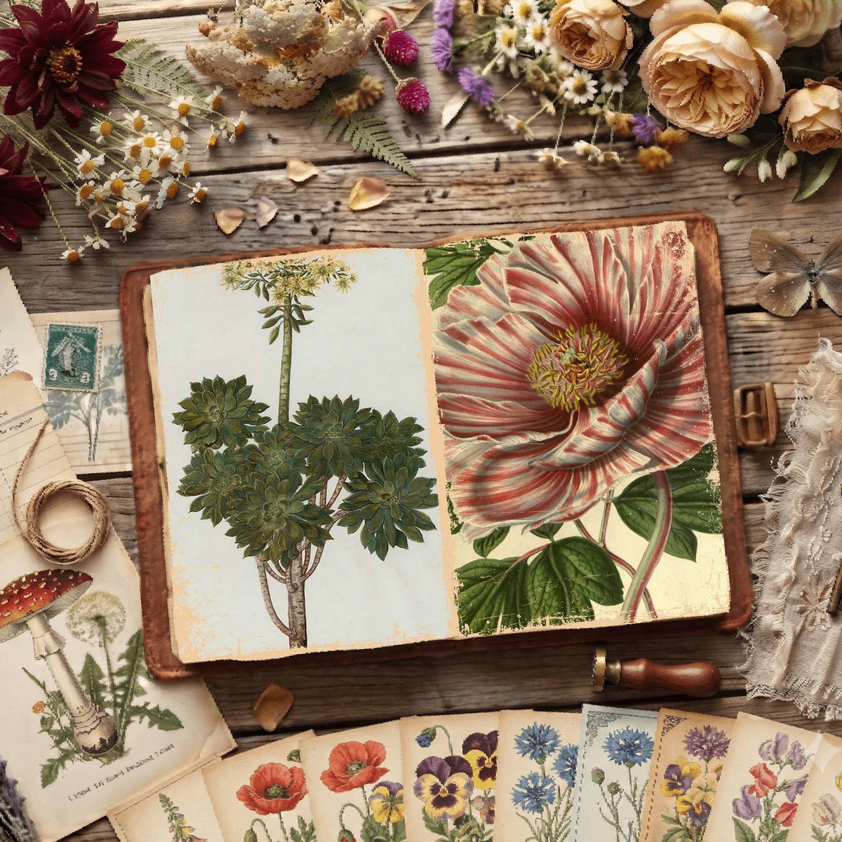 Botanical Illustrations Digital Papers