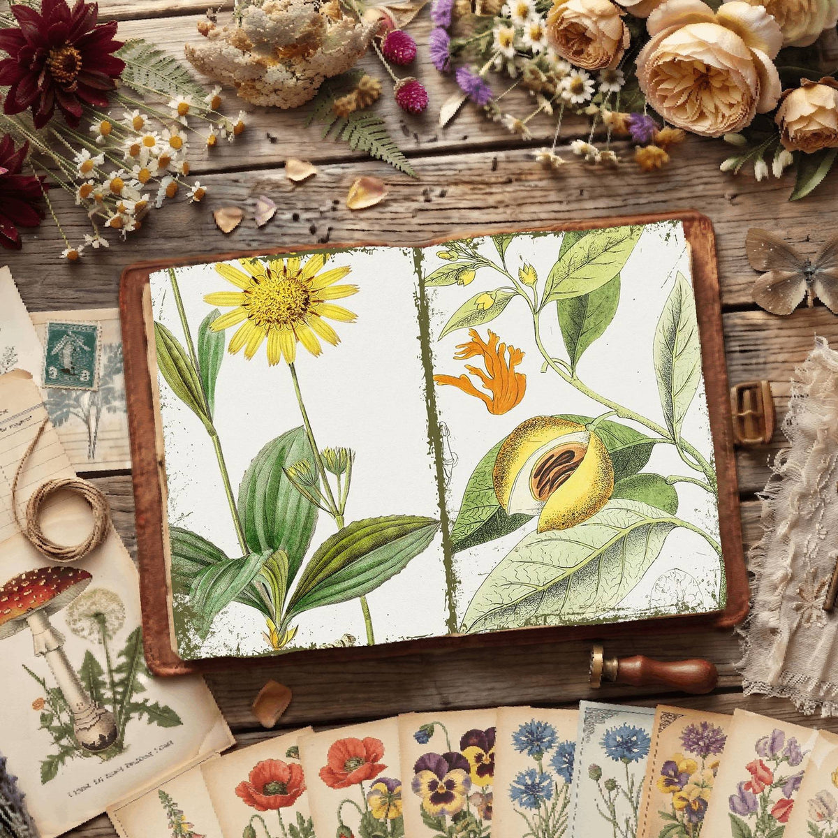 Botanical Illustrations Digital Papers