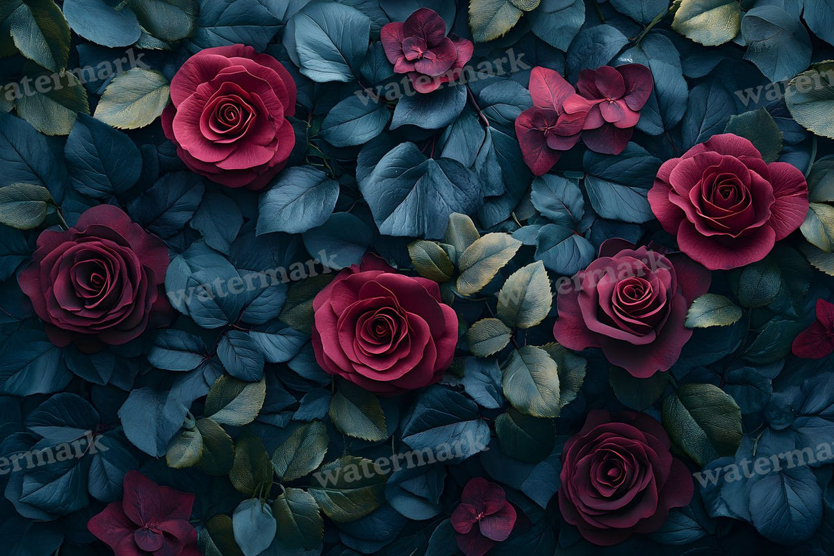 Burgundy Rose Arrangement Backdrop Images
