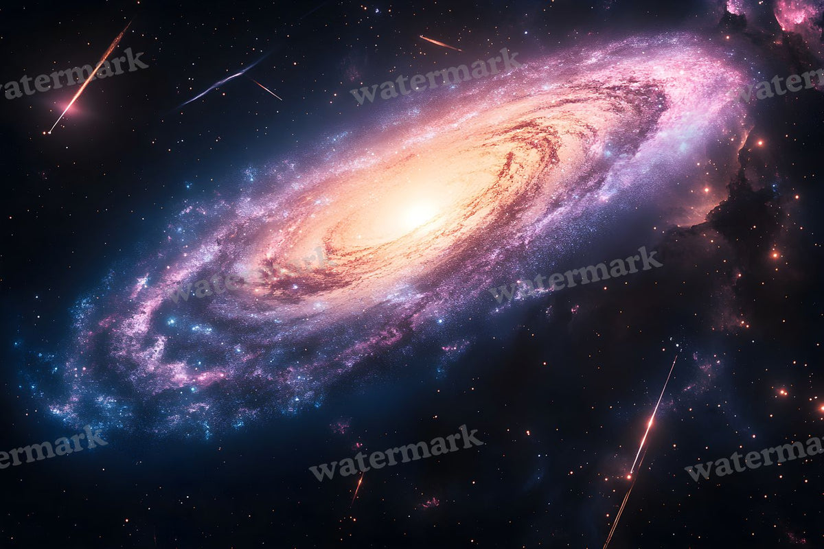 Celestial Galaxy Glow digital photo backdrop for photo editing, preview 17