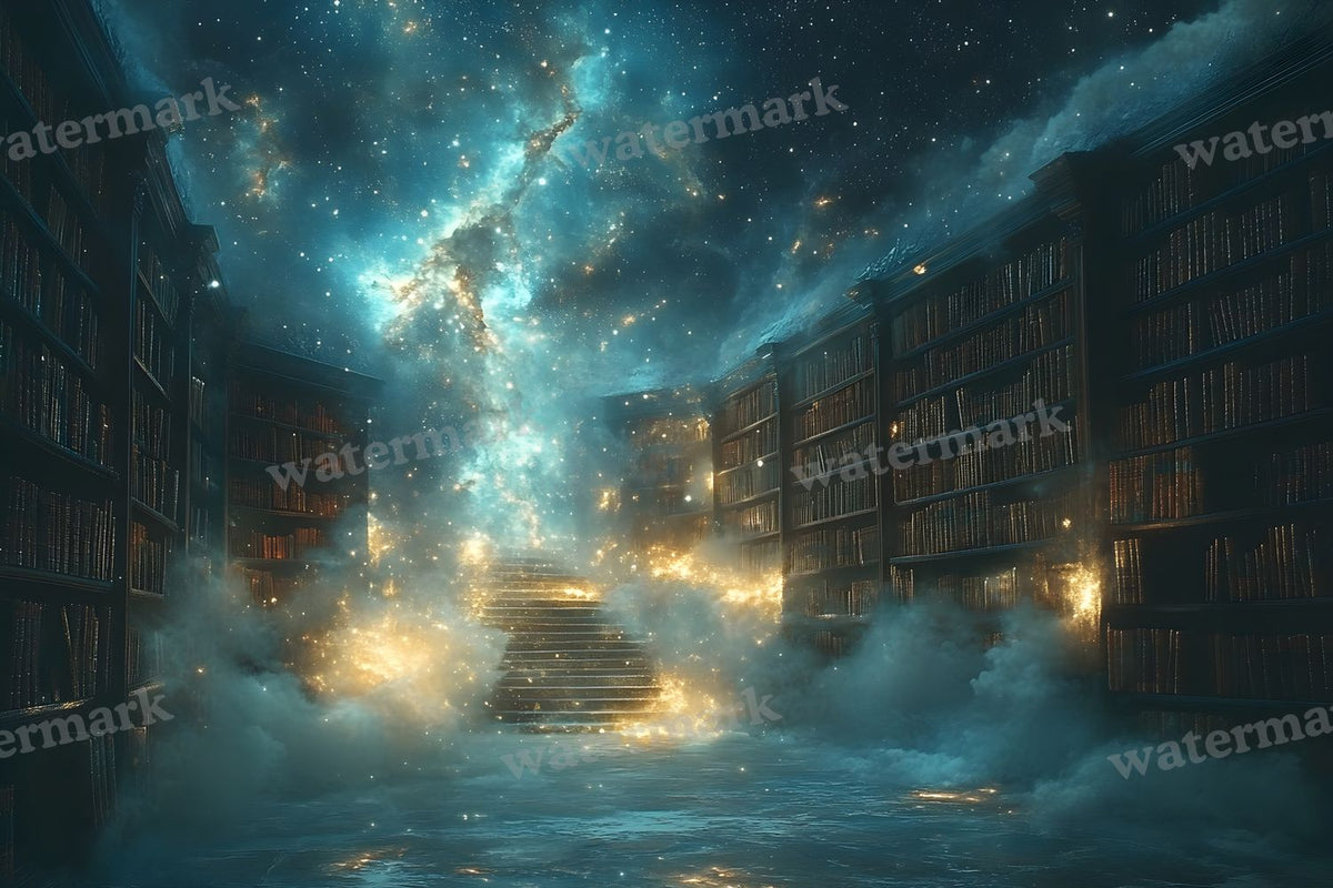 Celestial Library Dream Backdrop Images