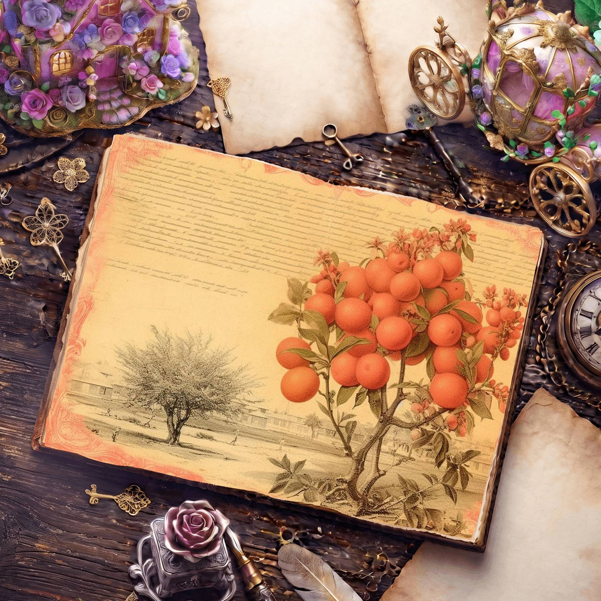 Citrus Fruit Digital Papers