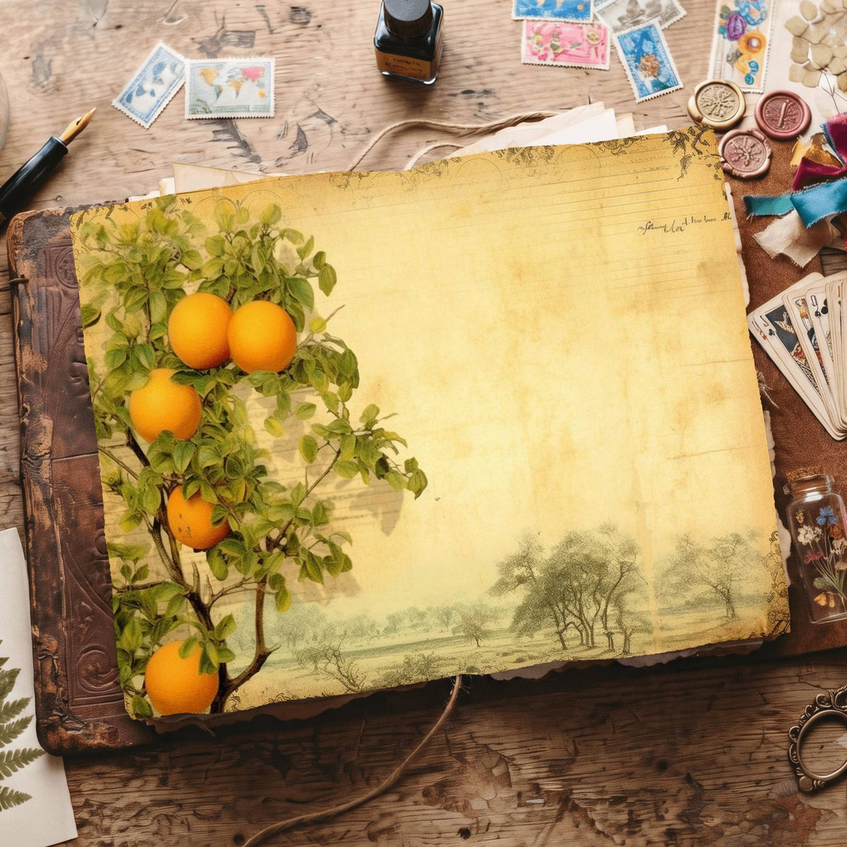Citrus Fruit Digital Papers