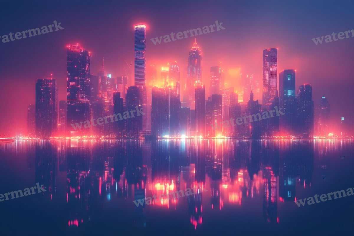 City Lightskyline Night Backdrop Images