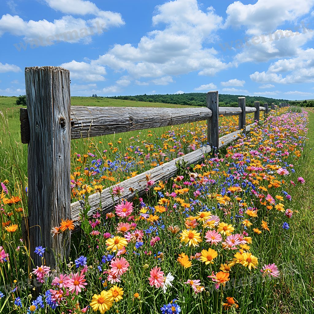 Classic Fence Line Backdrop Images