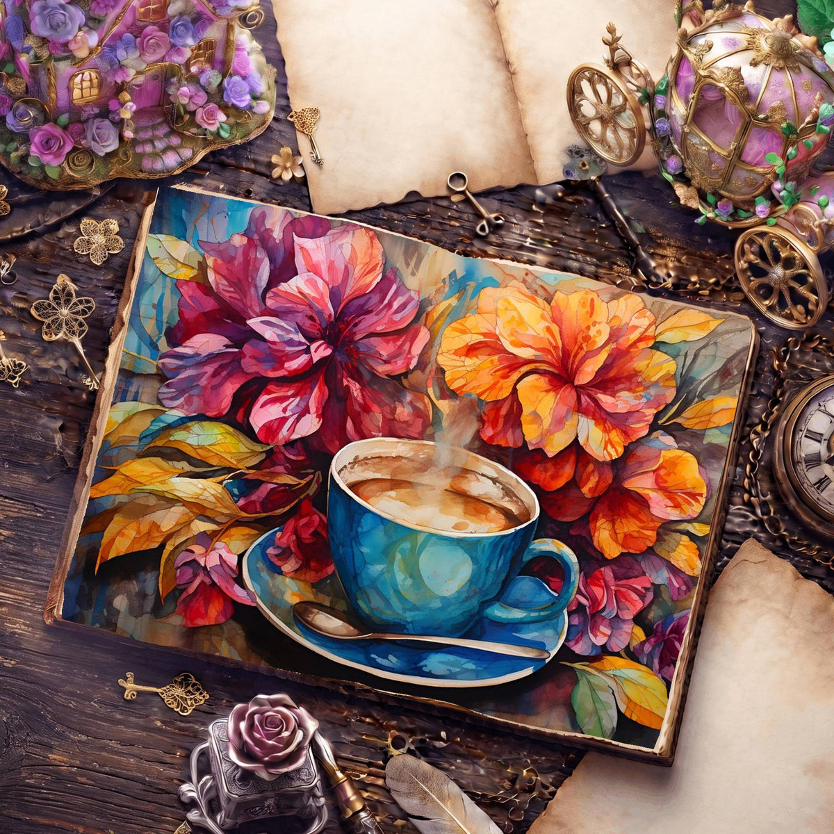 Coffee Cups Digital Papers