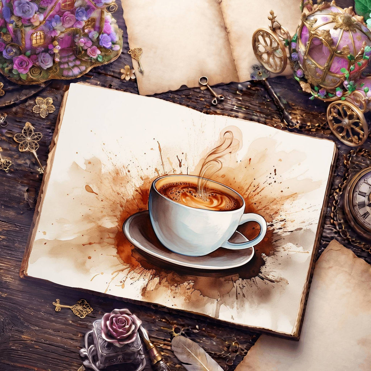 Coffee Shop Digital Papers