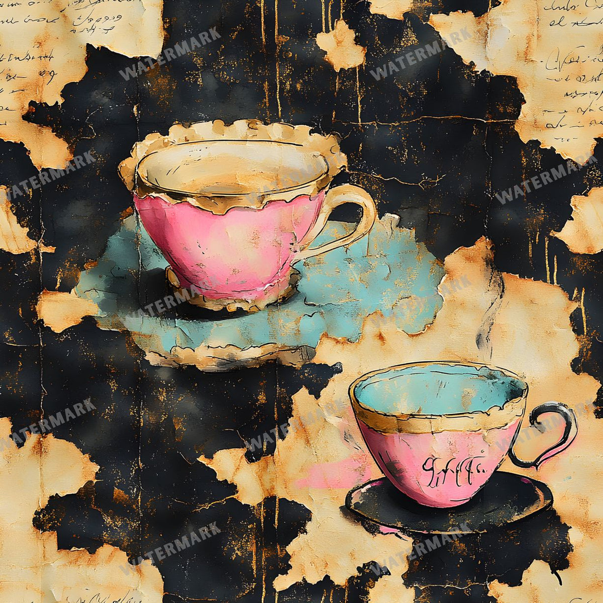 Coffee seamless pattern digital paper, repeating design 18