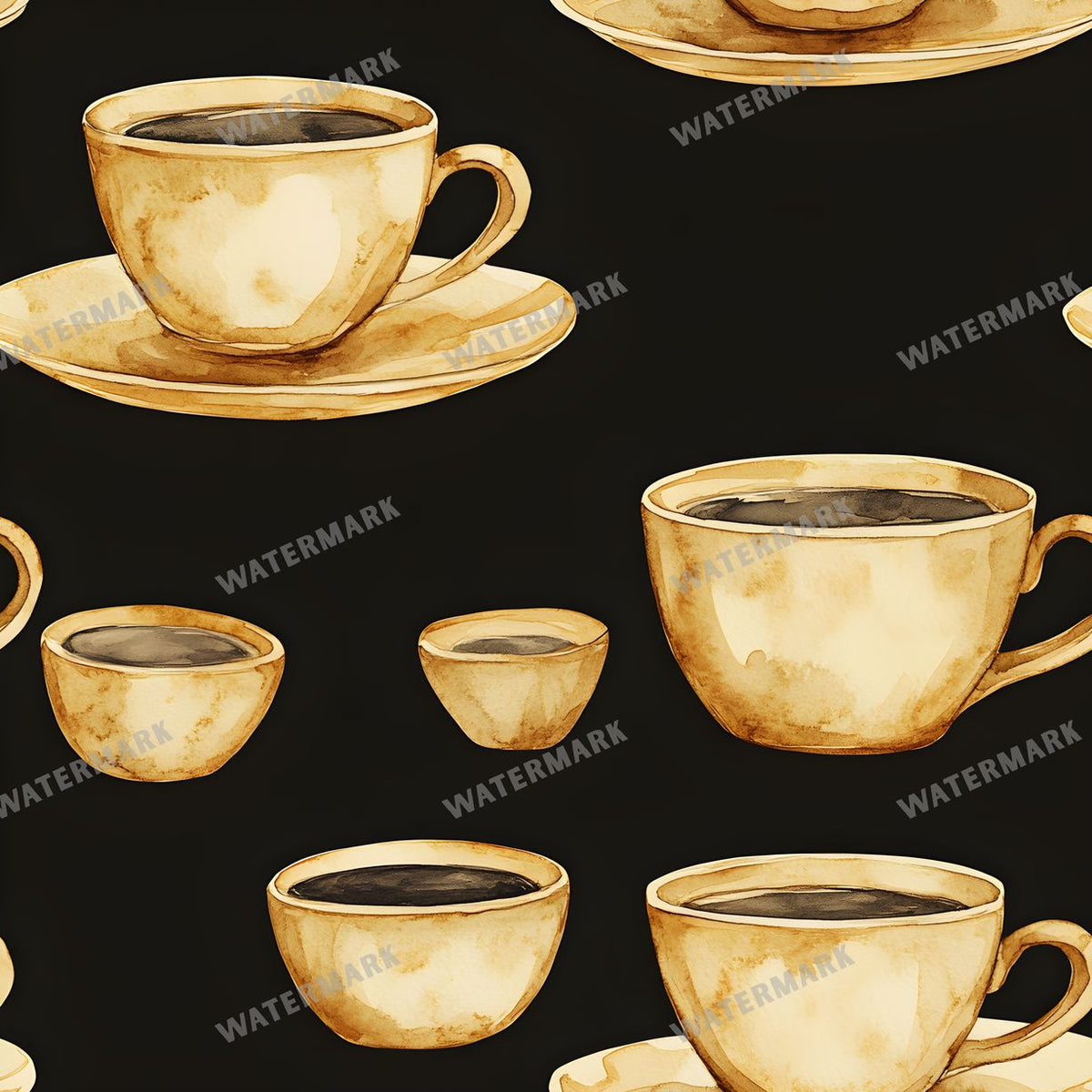 Coffee seamless pattern digital paper, repeating design 18