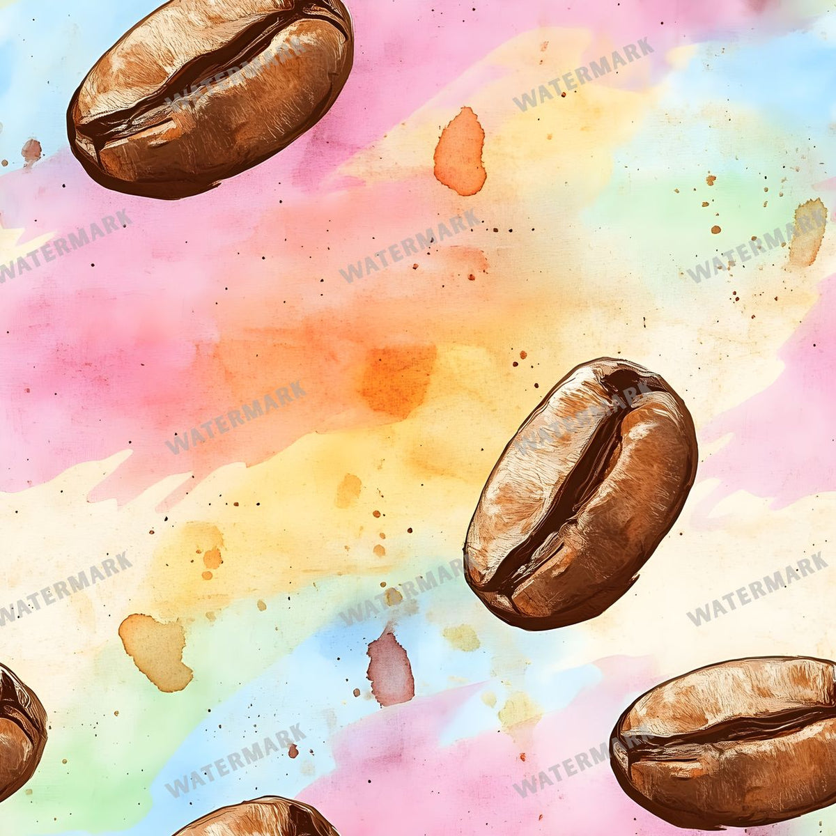 Coffee seamless pattern digital paper, repeating design 18