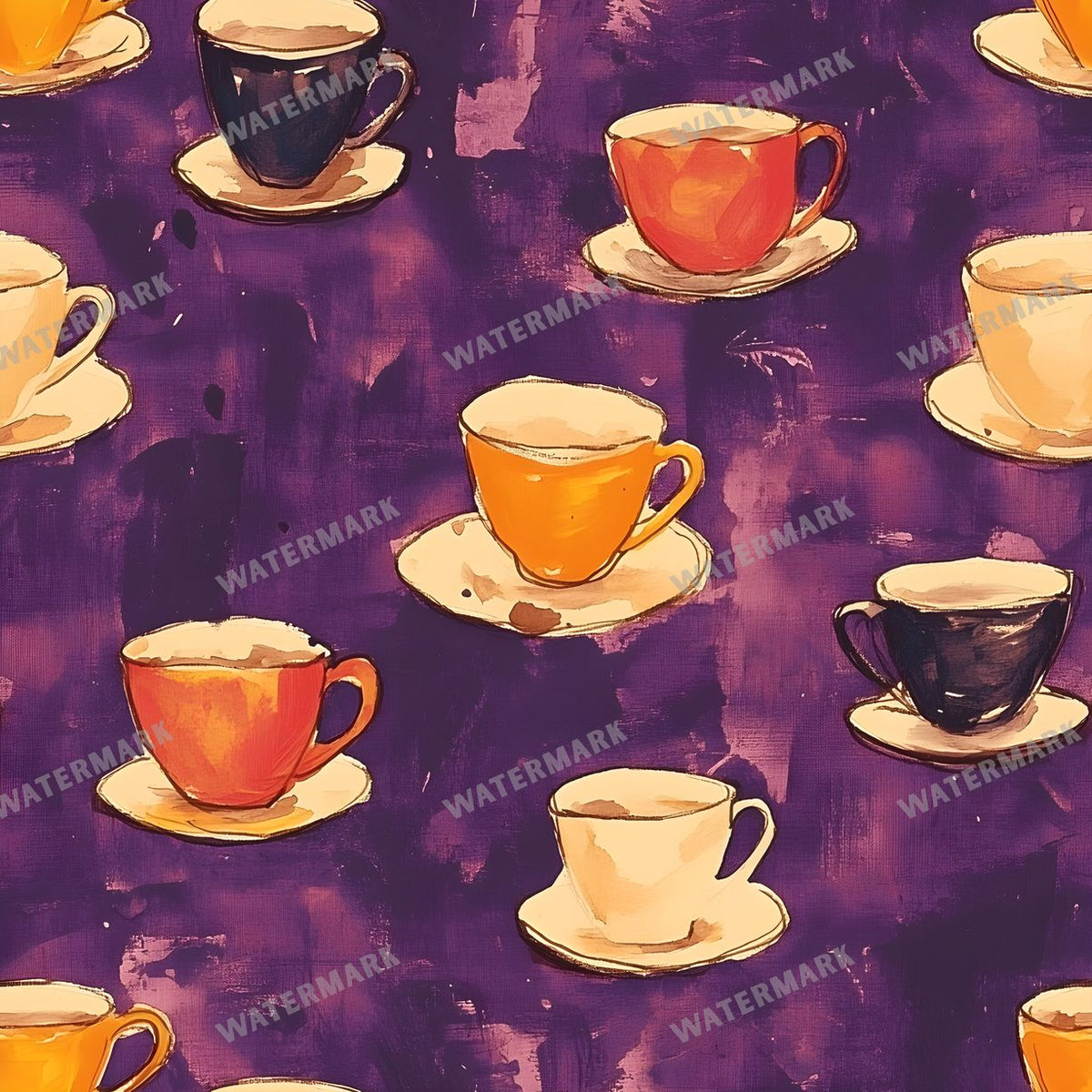Coffee seamless pattern digital paper, repeating design 18