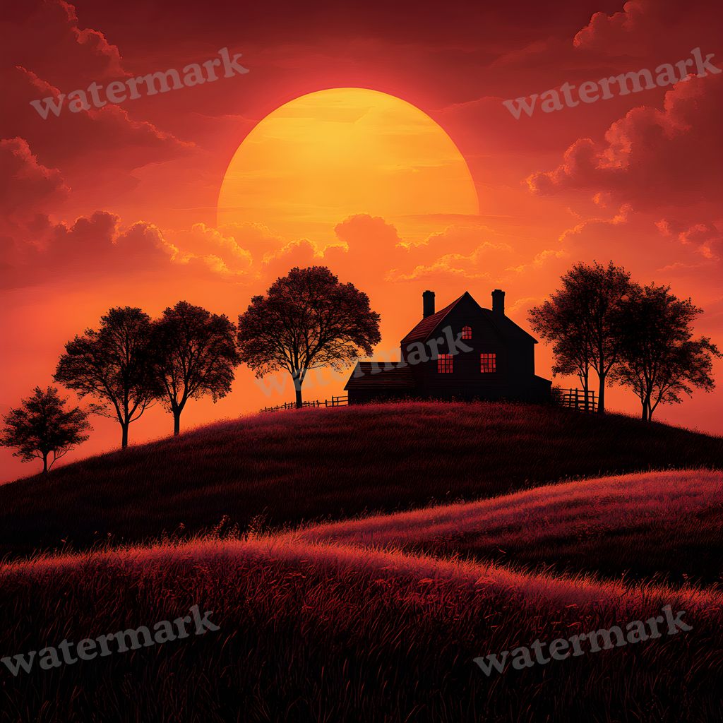 Countryside Silhouette Backdrop Images