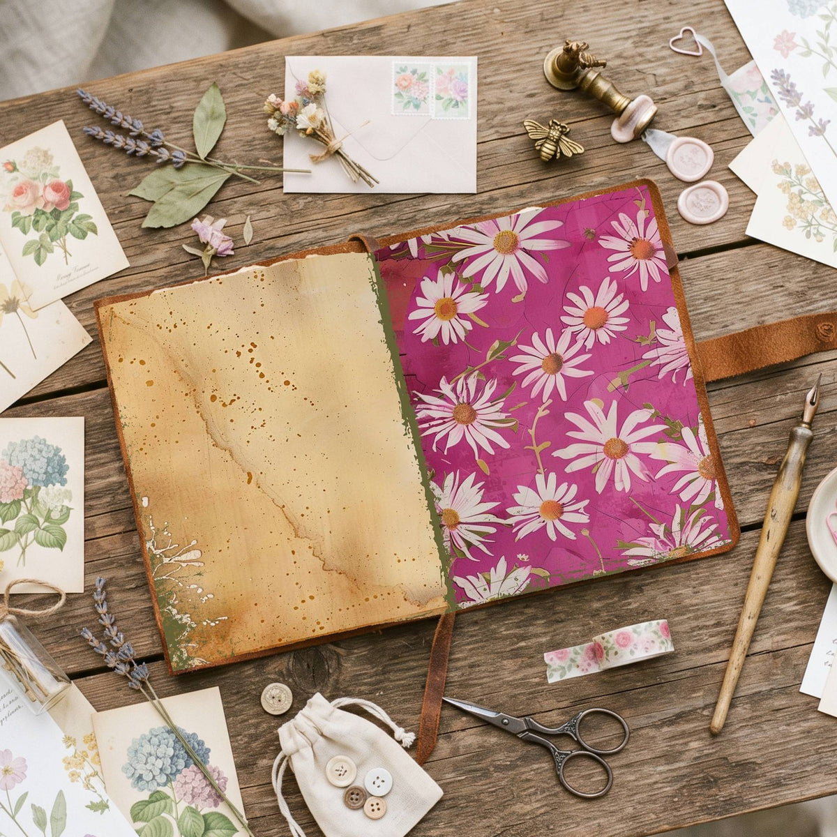 Daisy Flowers Digital Papers