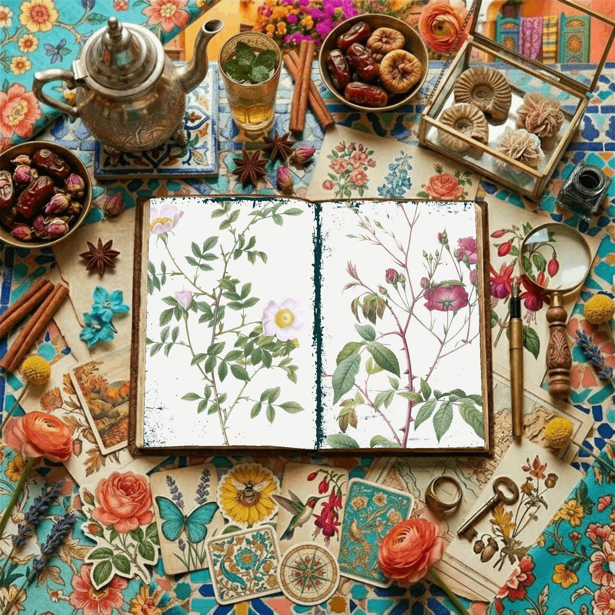 Floral Illustrations Digital Papers