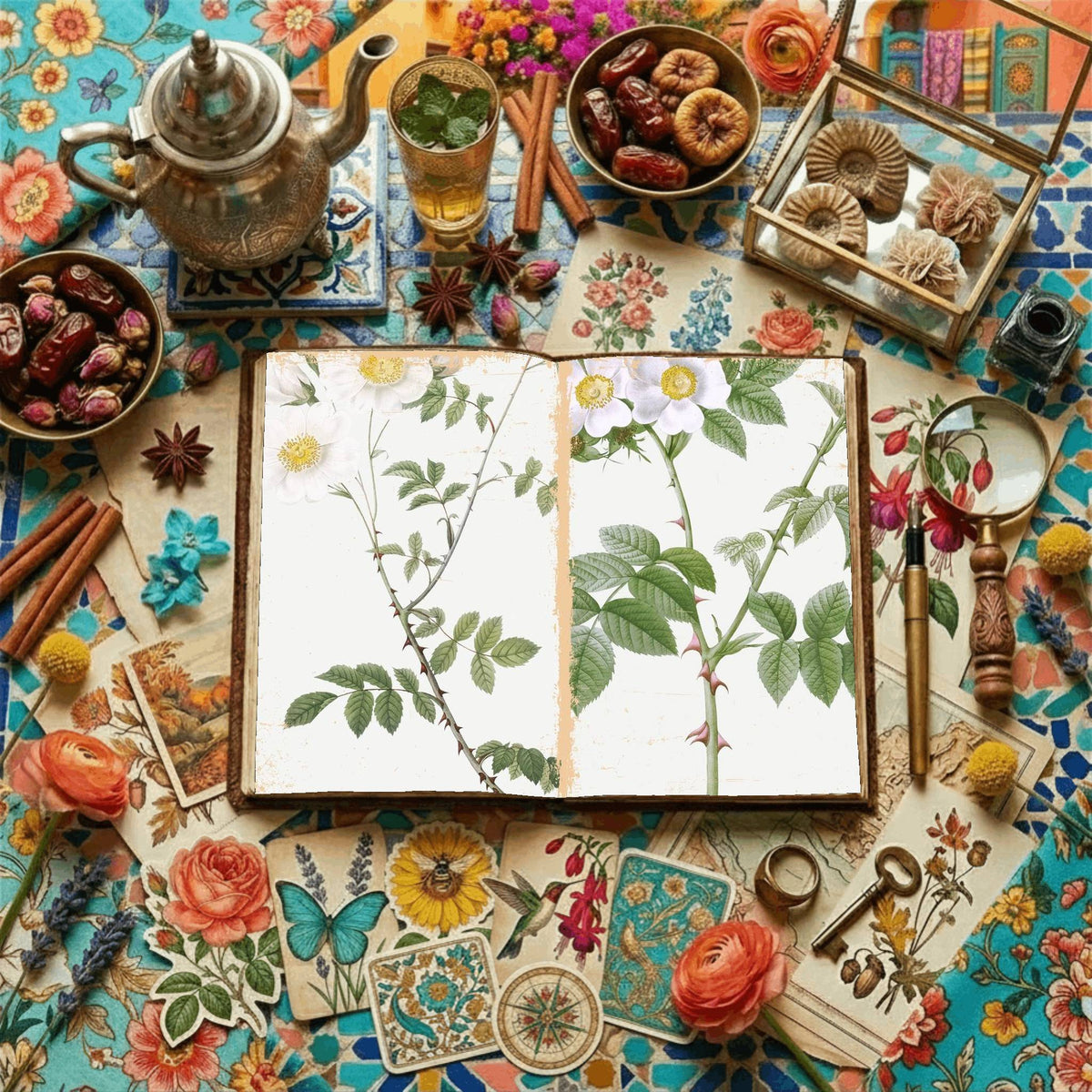 Floral Illustrations Digital Papers