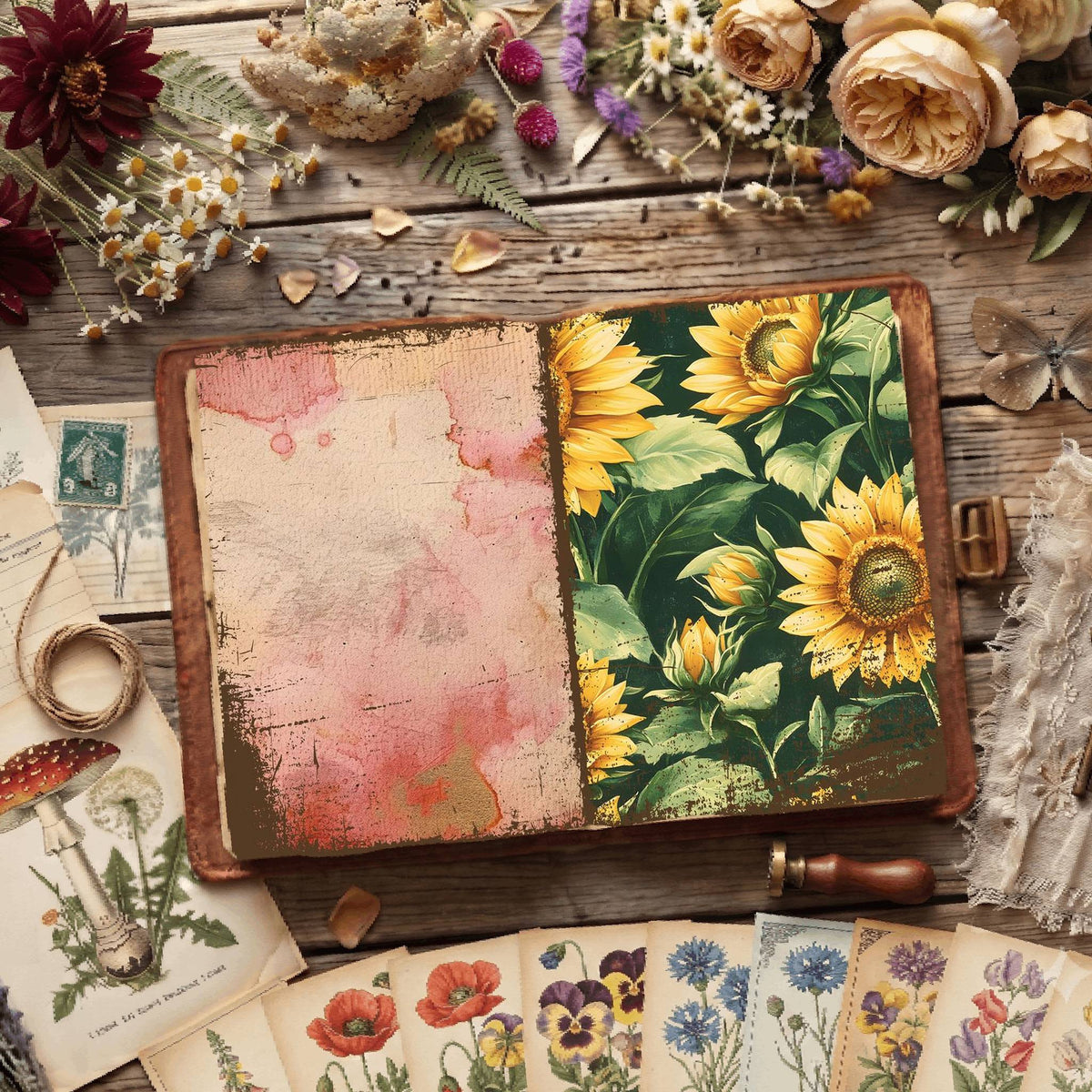Floral Illustrations Digital Papers