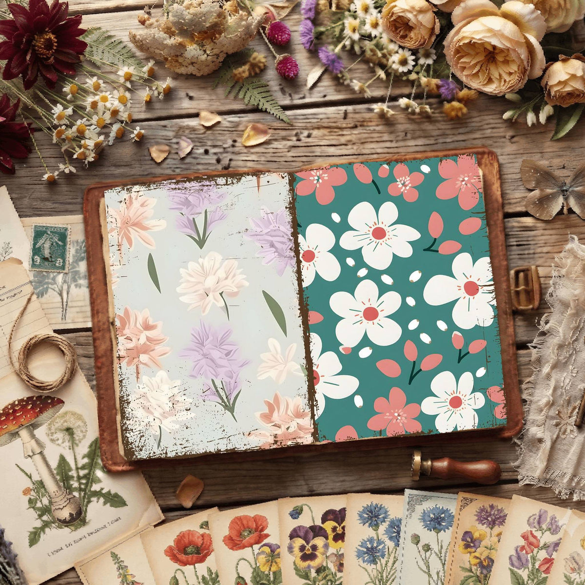 Floral Digital Papers