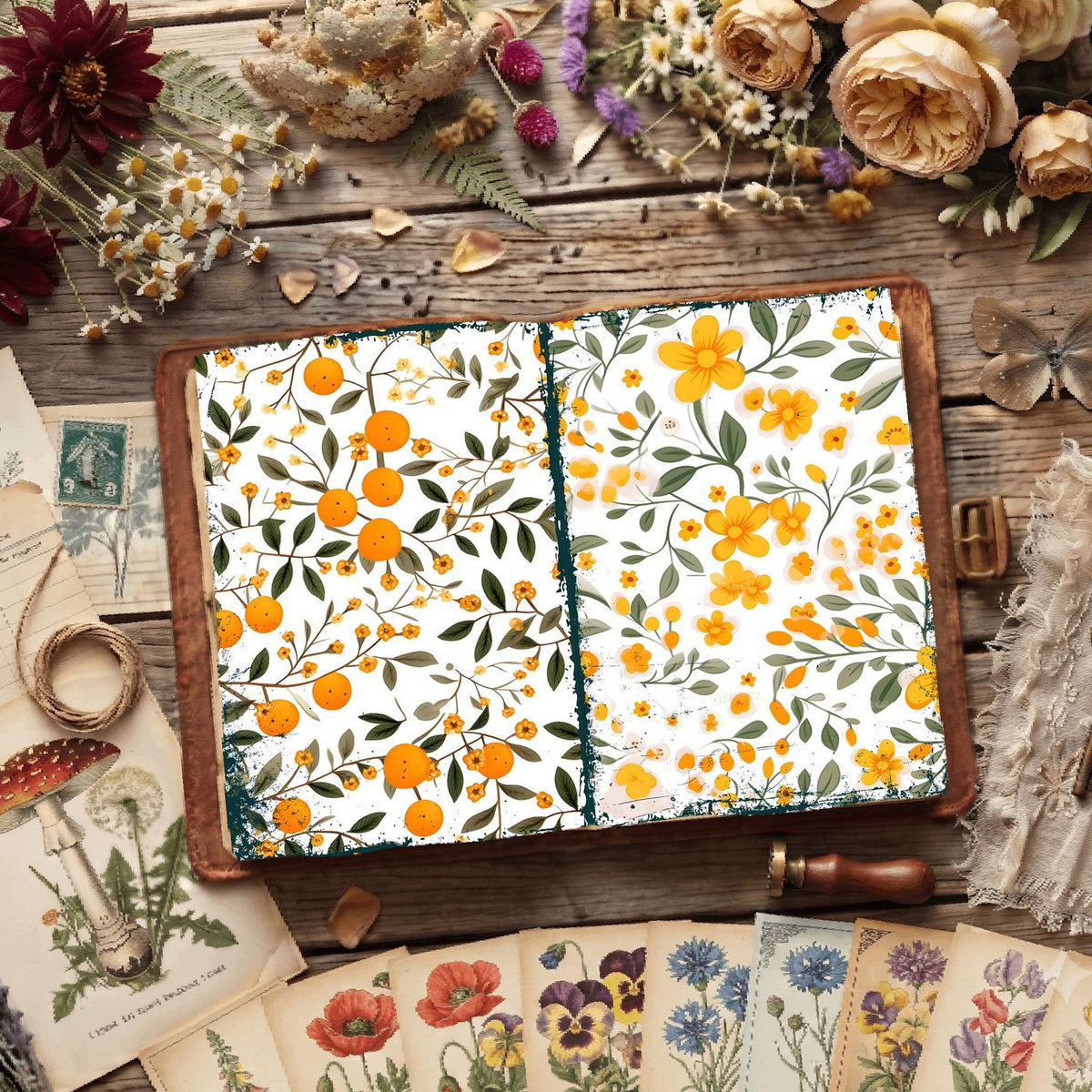 Floral Digital Papers