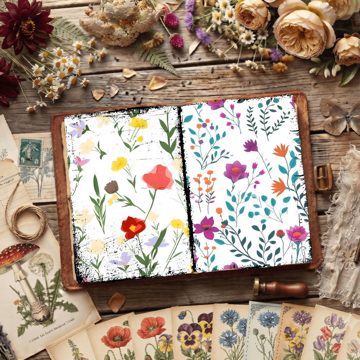 Floral Digital Papers