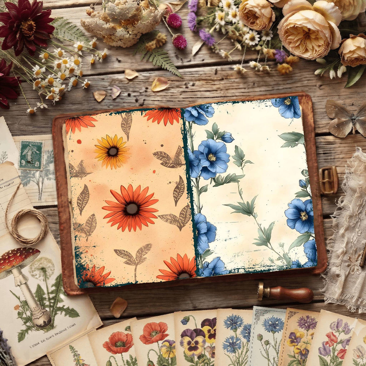 Floral Digital Papers