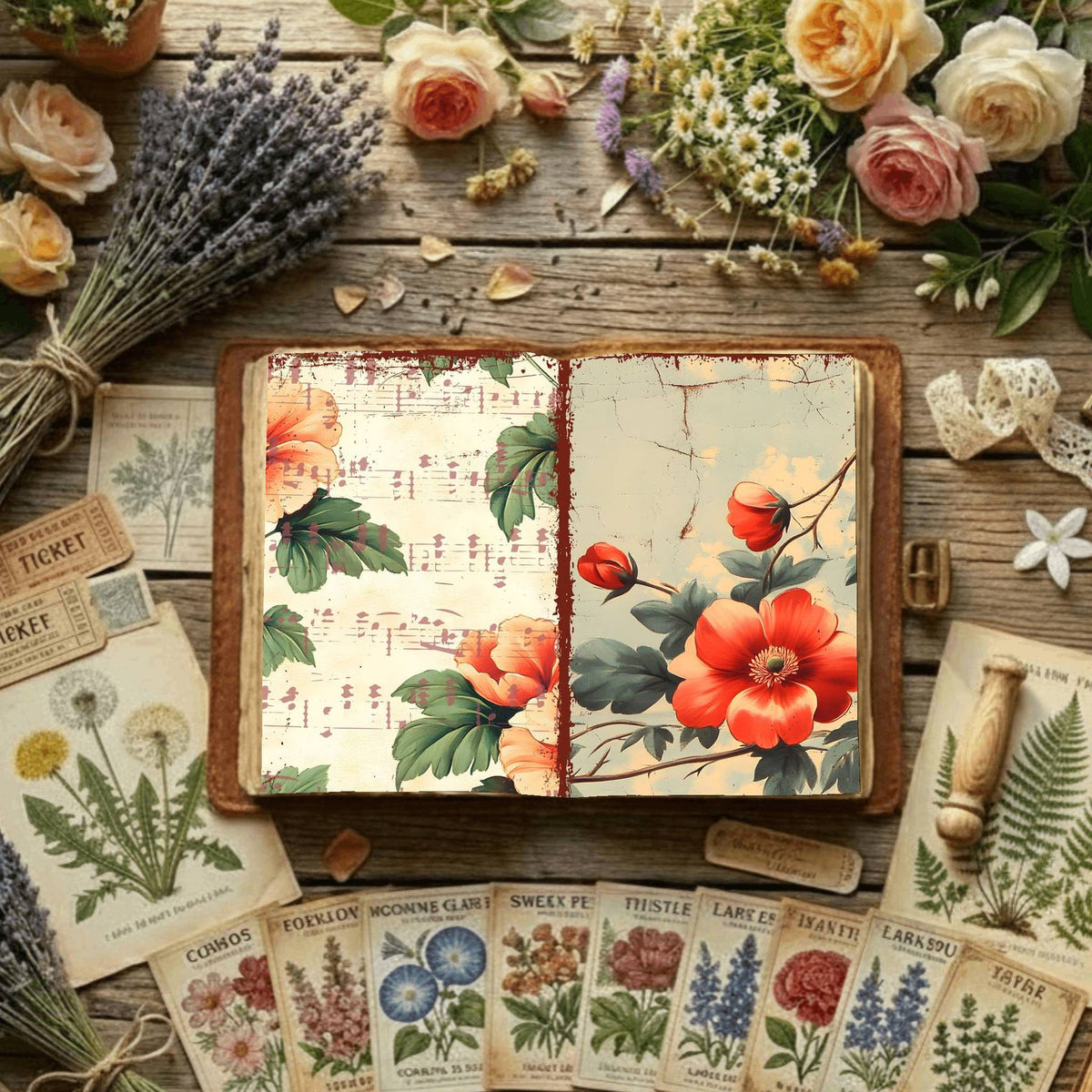 Floral Digital Papers