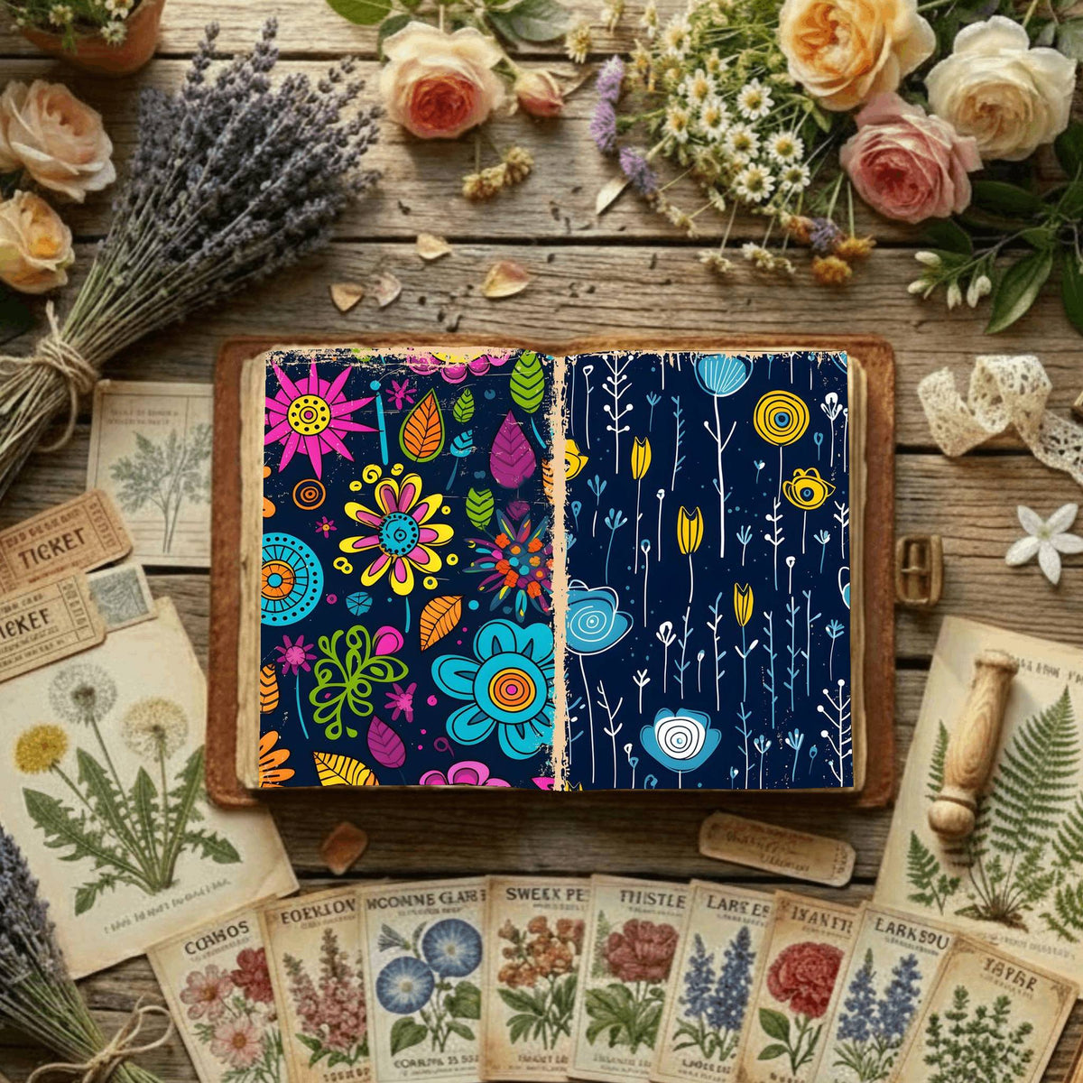 Floral Digital Papers