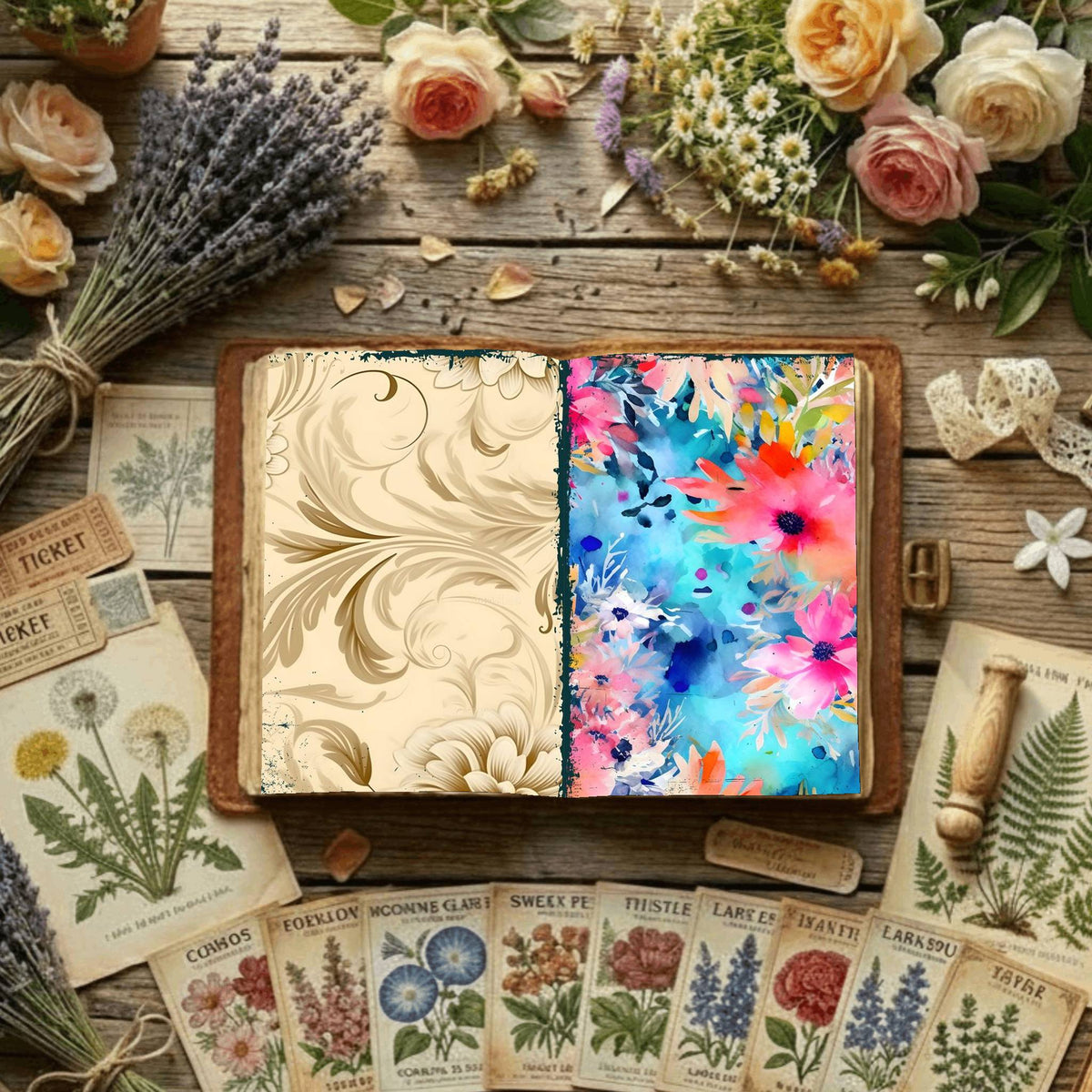 Floral Digital Papers